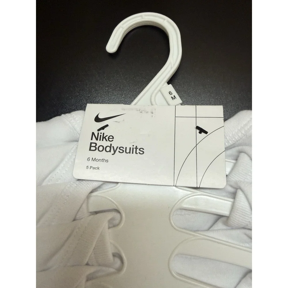 Nike Baby One Piece Body Suit 5pack White Size 6month NWT
